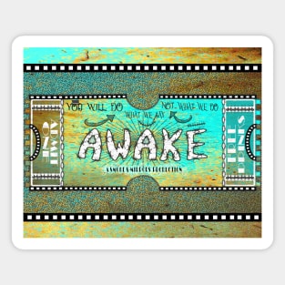 Retro AWĂKĒ Vintage-style Ticket Magnet